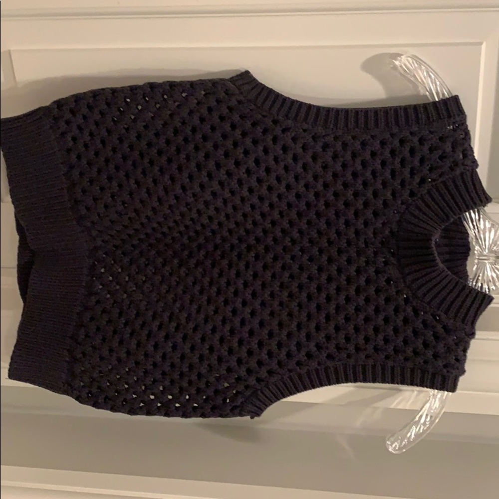 Open knit sleeveless Theory sweater